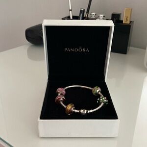 Pandora bracelet with charms